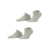 ESPRIT Uni Multipack W Sn algodón lisos 2 pares, Calcetines cortos Mujer, Gris Grey/Red 3821, 35-38