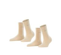 ESPRIT Uni Multipack W So algodón lisos 2 pares, Calcetines Mujer, Beis Cream 4011, 39-42