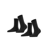 ESPRIT Uni Multipack W So algodón lisos 2 pares, Calcetines Mujer, Gris Anthracite Melange 3080, 39-42