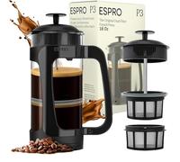 ESPRO 1418 C de BK - Cafetera de émbolo, Cristal, Negro, 9 x 14.7 x 22.6 cm