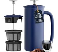 ESPRO P7 Cafetera de Embolo Acero Inoxidable, 530 ml, Azul | Acero inoxidable azul, aislamiento al vacio, doble microfiltro patentado, cafe sin posos
