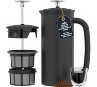 ESPRO P7 Cafetera de Embolo Acero Inoxidable, 530 ml, Negro | Acero inoxidable negro mate, aislamiento al vacio, doble microfiltro patentado, sin posos