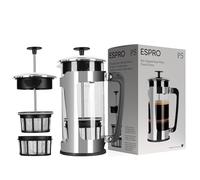 ESPRO Prensa de café P5-32 onzas, jarra de vidrio y jaula de acero inoxidable