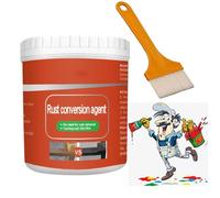 ESPRY Convertidor de óxido para Metal,Agente de conversión de óxido,Inhibidor de óxido,Pintura Convertidora de Óxido,Pintura Eliminadora de Óxido,Renovador de Óxido con Pincel,300g (Black)