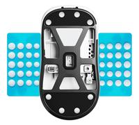 ESPTIGER ICE V2 - Patines universales para ratón, 40 unidades, puntos PTFE, 4 tamaños, color blanco, patas de deslizamiento suaves con bordes curvados y adhesivo 3M