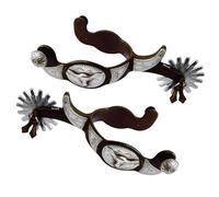 Espuela de vaca occidental con Rowel, decoración de botas de caballo de metal, accesorios de equitación duraderos para montar a caballo