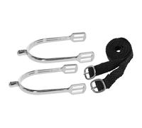 Espuelas de equitación en forma de gota con correas por pareja Covalliero 25 cm