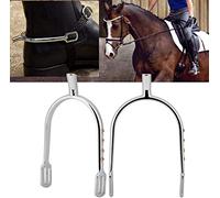 Espuelas de Mujer con Diamantes de Imitación, Aleación de Zinc Cromado y Chapado en Cobre, Correas para Equitación, Plata