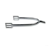 Espuelas inglesas para hombre, aleación de zinc, 20 mm, longitud del cuello, par de accesorios de equitación de oro plateado para entrenamiento y competición a caballo (espuelas plateadas)