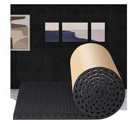 Espuma Acústica Noise Insulation Soundproofing Foam, 3cm Thick Studio Sound Acoustic Fire Resistant Sound Dampening Panels, Self-Adhesive Egg Crate Sound Insulation Mat (Color : Black, Size : 7m)