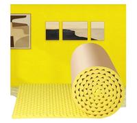 Espuma Acústica Noise Insulation Soundproofing Foam, 3cm Thick Studio Sound Acoustic Fire Resistant Sound Dampening Panels, Self-Adhesive Egg Crate Sound Insulation Mat (Color : Yellow, Size : 25m)