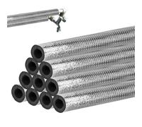 Espuma Aislante Para Tuberías | 10 Piezas Pretrozadas Con Adhesivo,Aislamiento Tuberías Exterior Envolvente,Para Rociadores Calentadores De Agua Aire Acondicionado Áreas Exteriores