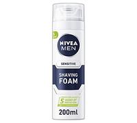 Espuma de afeitado de Nivea, para hombres con piel sensible, 6x200ml (El emabalaje puede variar)