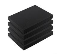 Espuma de alta densidad con patrón de cuadrícula para manualidades, almohadillas de modelado de poliuretano rasgables a mano, juego de esponjas negras comprimidas al vacío, suministros de arte grandes