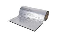 Espuma de aluminio autoadhesiva Estera de aislamiento acústico y térmico ignífuga, estera térmica acústica 200x50cm, paneles pared insonorizados, for amortiguación automóviles(50cmx200cmx10mm)