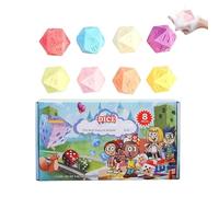 Espuma de baño,con dado de juguete y limpiador hidratante natural | 8 piezas de bola de baño de espuma aromática - para mujer, mamá, hombre, abuela, niña, joven, familia, piel seca, hogar, viajes