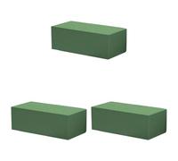 Espuma de flores de 23 x 11 x 7 cm, rectangular, verde, para arreglos florales artificiales frescos, esponja grande, para decoración de bodas, cumpleaños, jardín (3 unidades)