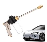 Espuma de lavado de coches: agua de alta presión, pulverizador de varilla extendida, boquilla de espuma para el hogar, construcción de latón de aluminio, spray de flujo ajustable ideal para jardinería