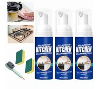 Espuma de limpieza de cocina completa, limpiador de espuma de cocina, spray limpiador multiusos, removedor de manchas de aceite multifuncional, grasa limpia, desengrasante y limpiador de espuma de