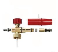 Espuma de nieve de 1 litro con boquilla ajustable y conexión rápida de 1/4 para lavadora a presión, pulverizador de espuma giratorio de 360 grados con grosor de espuma personalizado para una limpieza