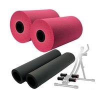 Espuma de repuesto para almohadillas para piernas, juego de 2 piezas para banco de pesas y mesa de inversión (140 mm, rojo rosa)
