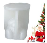 Espuma de silicona de Navidad: la espuma de silicona antiadherente 3D del gnomo es una forma de gnomo de silicona de calidad alimentaria para la producción de texturas transparentes, velas, chocolate