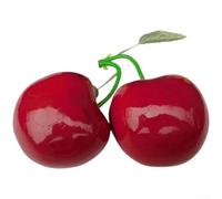 Espuma grande para decoración de cerezas para decoración residencial y de espacio de trabajo con forma de aspecto natural y construcción estable a base de espuma (rojo)