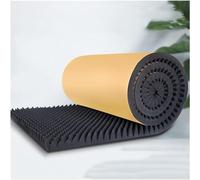 Espuma insonorizante con aislamiento acústico de 5 m/rollo, panel de espuma acústica ignífuga autoadhesivo tipo huevo de 3 cm de espesor for estudios, oficina, hogar, 25 m(Nero)