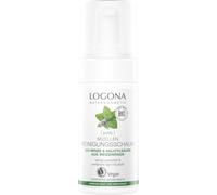 Espuma limpiadora Bio Mizelle de LOGONA Naturkosmetik para pieles impuras y pieles mixtas, menta orgánica y ácido salicílico natural de corteza de sauce, mate, natural y vegano, 100 ml, 00046