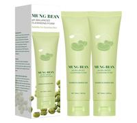 Espuma Limpiadora Con PH Equilibrado De Judías Mungo, Limpiador Facial Hidratante Y Calmante De Judías Mungo, Exfoliante Y Limpiador Profundo De Poros (2pcs)