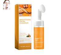 Espuma Limpiadora Facial con Cúrcuma y Ácido Kójico, Foam Cleanser, Limpieza Profunda, Hidrata y Nutre, Brillo Radiante y Cabezal de Masaje Suave, Apto para Todo Tipo de Pieles