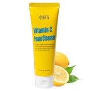 Espuma limpiadora facial suave diaria con vitamina C O!Get! - Limpiador de poros revitalizante, hidratante y revitalizante para una piel m s lumi