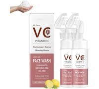 Espuma Limpiadora Facial Suave e Hidratante, Espuma Limpiadora con Vitamina C, Limpiador Facial Suave para una Limpieza Profunda, Mejora la Textura de la Piel, Para Todo Tipo de Piel