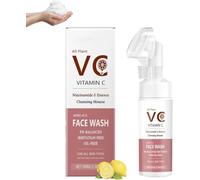 Espuma Limpiadora Facial Suave e Hidratante, Espuma Limpiadora con Vitamina C, Limpiador Facial Suave para una Limpieza Profunda, Mejora la Textura de la Piel, Para Todo Tipo de Piel