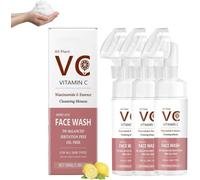 Espuma Limpiadora Facial Suave e Hidratante, Espuma Limpiadora con Vitamina C, Limpiador Facial Suave para una Limpieza Profunda, Mejora la Textura de la Piel, Para Todo Tipo de Piel