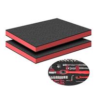 Espuma para caja de herramientas 2 piezas láminas de espuma de poliuretano para organizar maletines, estuches para cámaras y almacenamiento de bricolaje (40×30×5 cm, Rojo)
