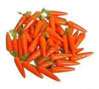 Espuma para mini zanahorias, 50 piezas de accesorios de verduras falsas, decoración de Pascua, zanahoria artificial, suministros de manualidades, tablón de anuncios, aprendizaje en el aula, decoración