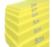 Espuma para Tapicería Amarilla, Espuma Poliuretano Alta Densidad, Espuma Cuadradas para Sofá, Cojines, Asientos, Colchones, Cortado a Cualquier Tamaño (Espesor 5-100x40cm)