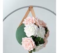 Espuma redonda de barro floral para arreglos de flores recién cortadas, remojar antes de usar, compatible con 9 cm, 12 cm, 15 cm de diámetro, para decoración floral de bodas y eventos (15 cm)