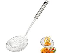 Espumadera Araña de Acero Inoxidable - Profesional Colador y Escurridor Para Agua o Aceite - Rasera Metálica Para Cocinar - Mango de Alta Resistencia Al Calor - 18cm