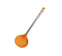 BRA Efficient Espumadera de Cocina, Acero INOX, Nailon y Silicona, Naranja, 36.5 cm