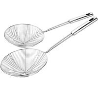 Espumadera de Acero Inoxidable Para Cocina - 16cm y 18cm - Colador Redondo/Rasera Metálica de Alambre
