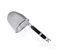 Espumadera De Malla For Freír Acero Inoxidable, Con Cesta Colador Fino, Mango Ergonómico For Fideos, Albóndigas, Filtro Café, Drenaje Aceite, Negro, 20cm