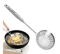 Espumadera | Espumadera profunda de mango largo - Cuchara perforada de cocina de acero inoxidable, para patatas fritas, verduras, ravioli y preparación de alimentos para casa y restaurante