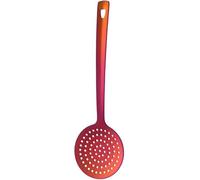 Espumadera Roja Arcoíris - Cucharón Colador Ranurado De Acero Inoxidable con Mango Cómodo para Cocinar, Freír Y Servir - Utensilio De Cocina Esencial Rainbow Red