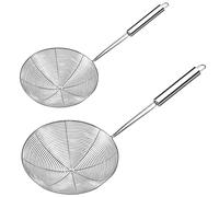 Espumaderas de Cocina,2 Piezas Espumadera Acero Inoxidable, Colador de Alimentos para Cocina, Acero Inoxidable Fina Espumadera con Colador para Freír Pastas Espaguetis y Fideos, Evitar Salpicaduras