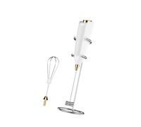 Espumador automático de leche y batidor multiusos, funciona con pilas, textura de acero inoxidable ABS para hornear y uso en cocina, cabezales desmontables de acero inoxidable para hornear