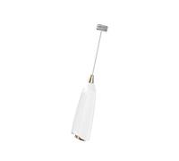 Espumador automático de leche y batidor multiusos, funciona con pilas, textura de acero inoxidable ABS para hornear y uso en cocina, cabezales desmontables de acero inoxidable para hornear