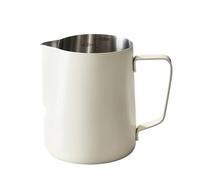 Espumador Blanco De 600ML For Jarra De Leche, Jarra De Leche For El Hogar Y La Cocina, Tazas De Café Portátiles De Acero Inoxidable, Herramientas For Café Y Té(White 600ML)
