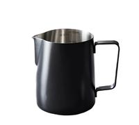 Espumador Blanco De 600ML For Jarra De Leche, Jarra De Leche For El Hogar Y La Cocina, Tazas De Café Portátiles De Acero Inoxidable, Herramientas For Café Y Té(Black 350ML)